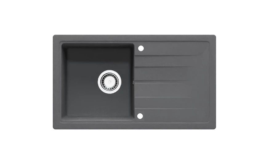 GRACIA 1B 1D 760x440 gránit mosogató Metál fekete GK SINK