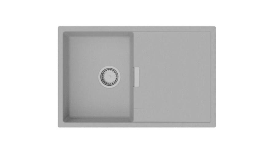 FRAME 1B 1D 780x500 gránit mosogató Titánszürke GK SINK
